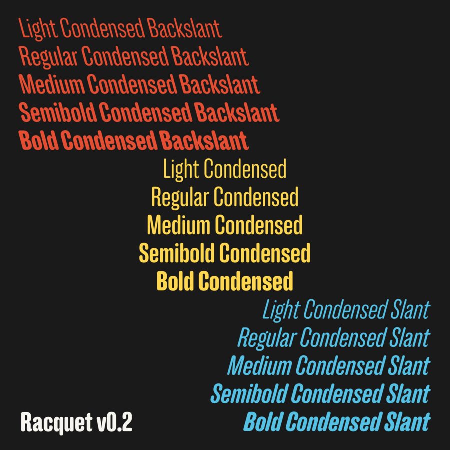 Racquet by Benjamin Tuttle - Future Fonts
